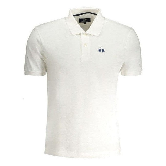 La Martina White Cotton Men's Polo Shirt - Luxury Designer | Mens Edit