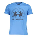 La Martina Blue Cotton Men's Graphic T-Shirt - Designer | Mens Edit