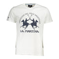 La Martina White Cotton Men's Logo T-Shirt - Designer Fashion | Mens Edit