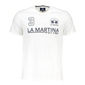 La Martina White Cotton Men's Logo T-Shirt Premium - Designer | Mens Edit