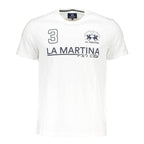 La Martina White Cotton Men's Logo T-Shirt Premium - Designer | Mens Edit
