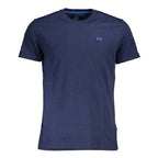 La Martina Blue Cotton Men's Premium Regular Fit T-Shirt - Designer | Mens Edit