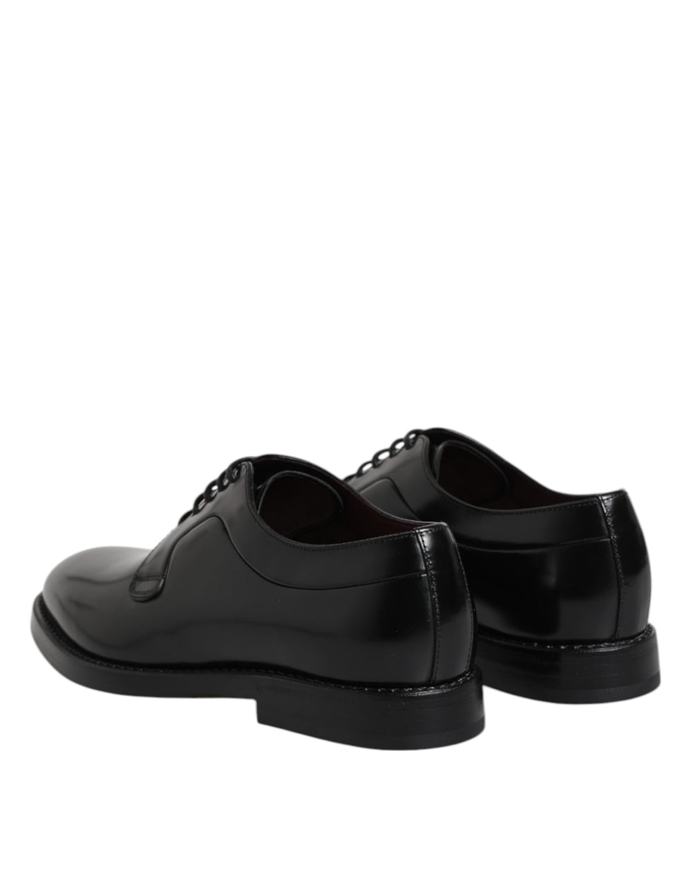 Dolce & Gabbana Calf Leather Lace-Up Derby Shoes in Black