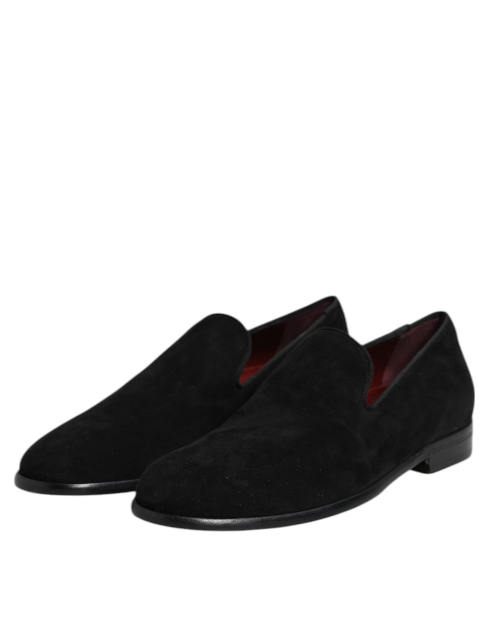 Dolce & Gabbana Suede Slip-On Loafers in Black