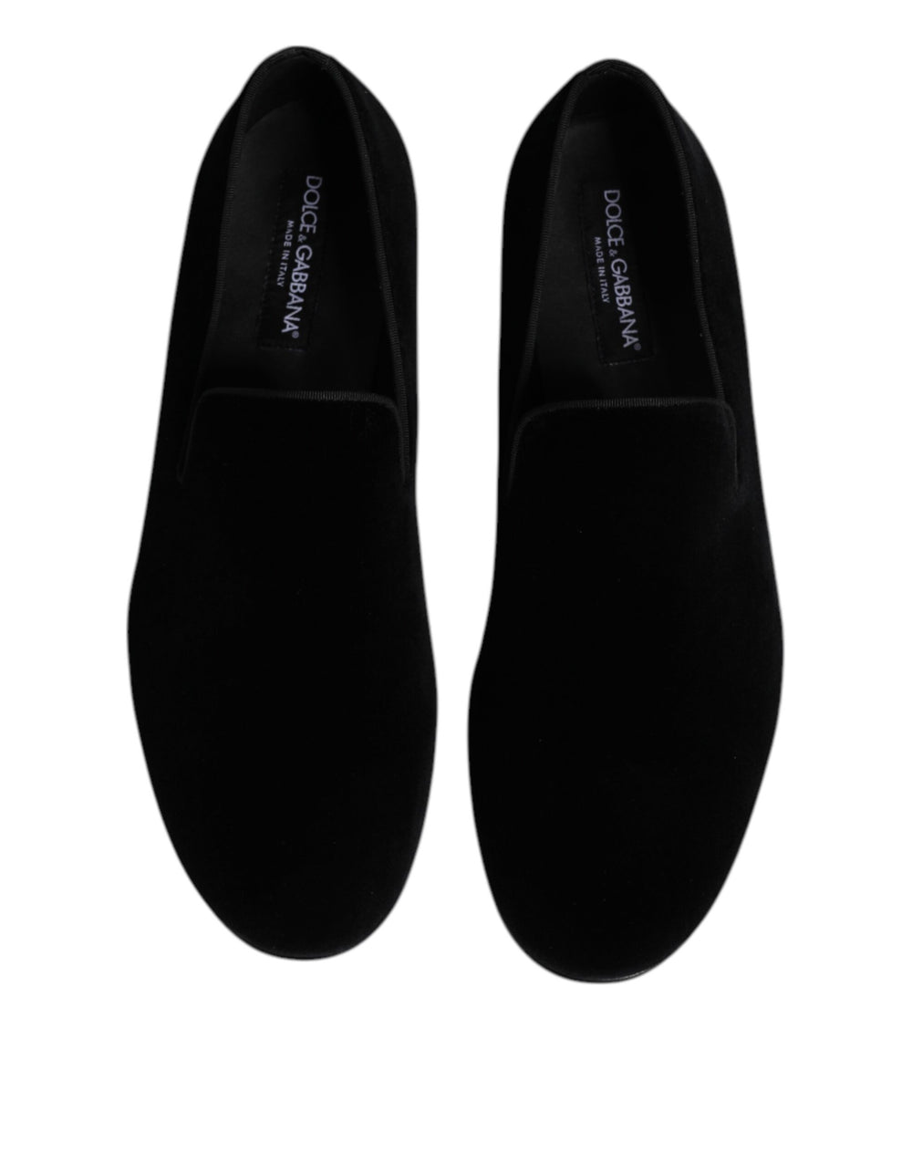 Dolce & Gabbana Velvet Slip-On Loafers in Black