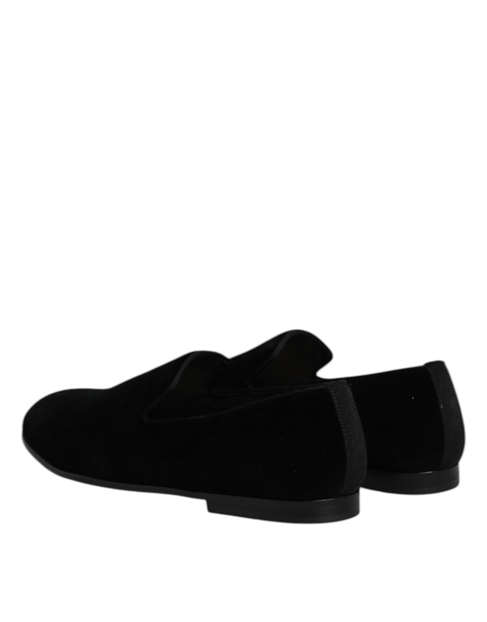 Dolce & Gabbana Velvet Slip-On Loafers in Black