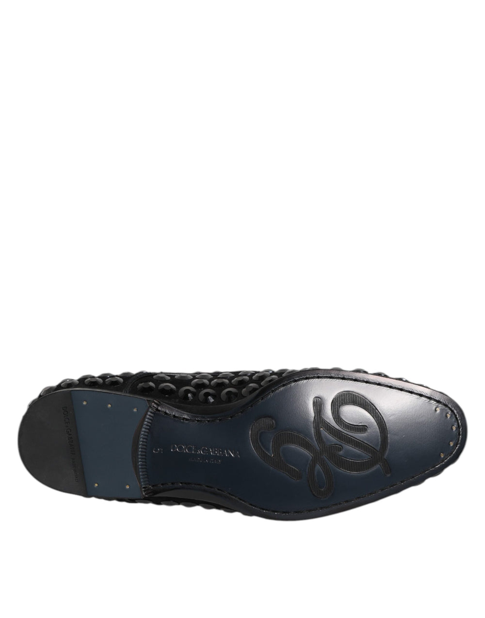 Dolce & Gabbana Suede Strass Derby Shoes in Black