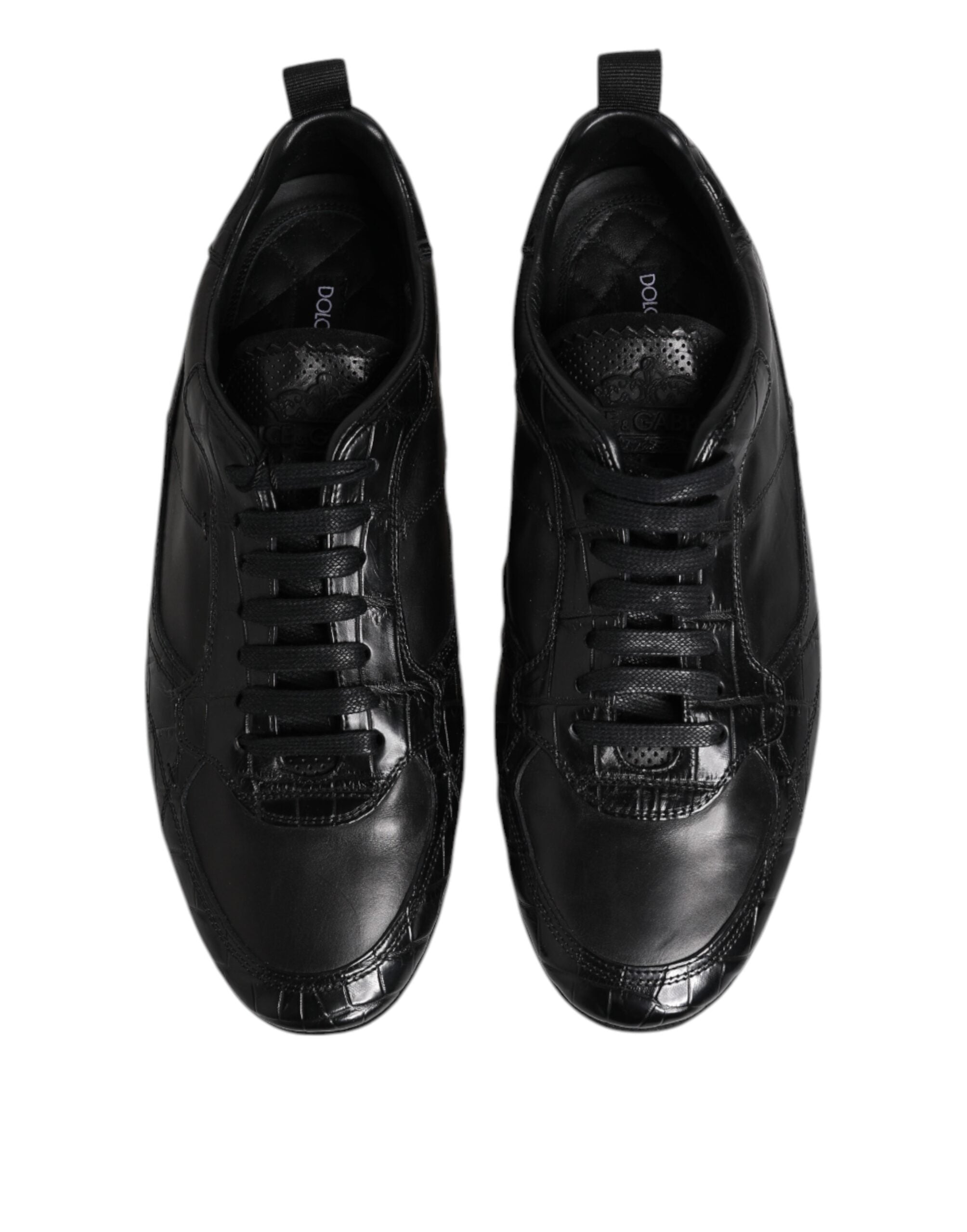 Dolce & Gabbana Sneakers από Εξωτικό Δέρμα σε Μαύρο