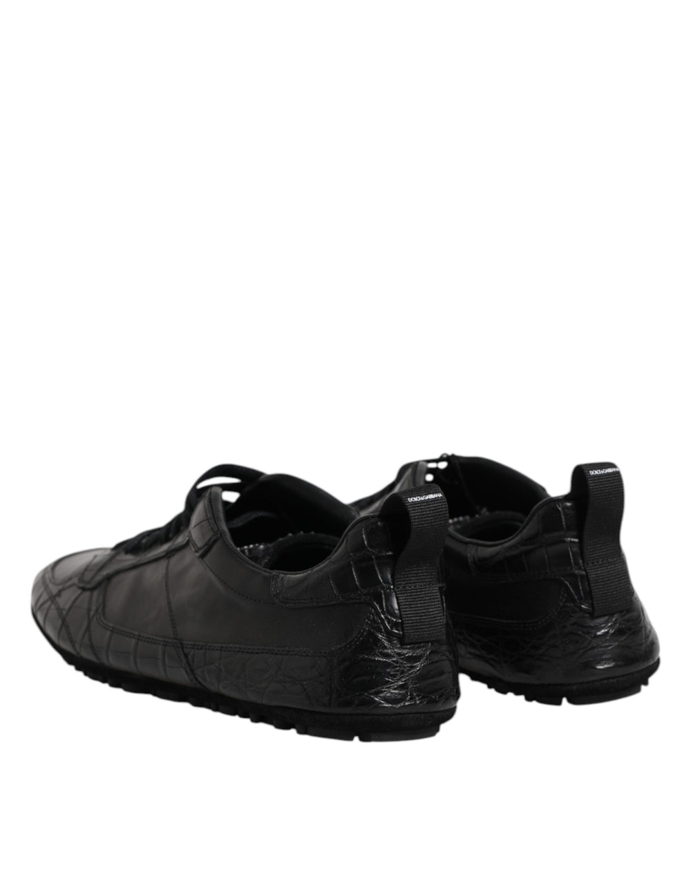 Dolce & Gabbana Exotic Leather Low-Top Sneakers in Black