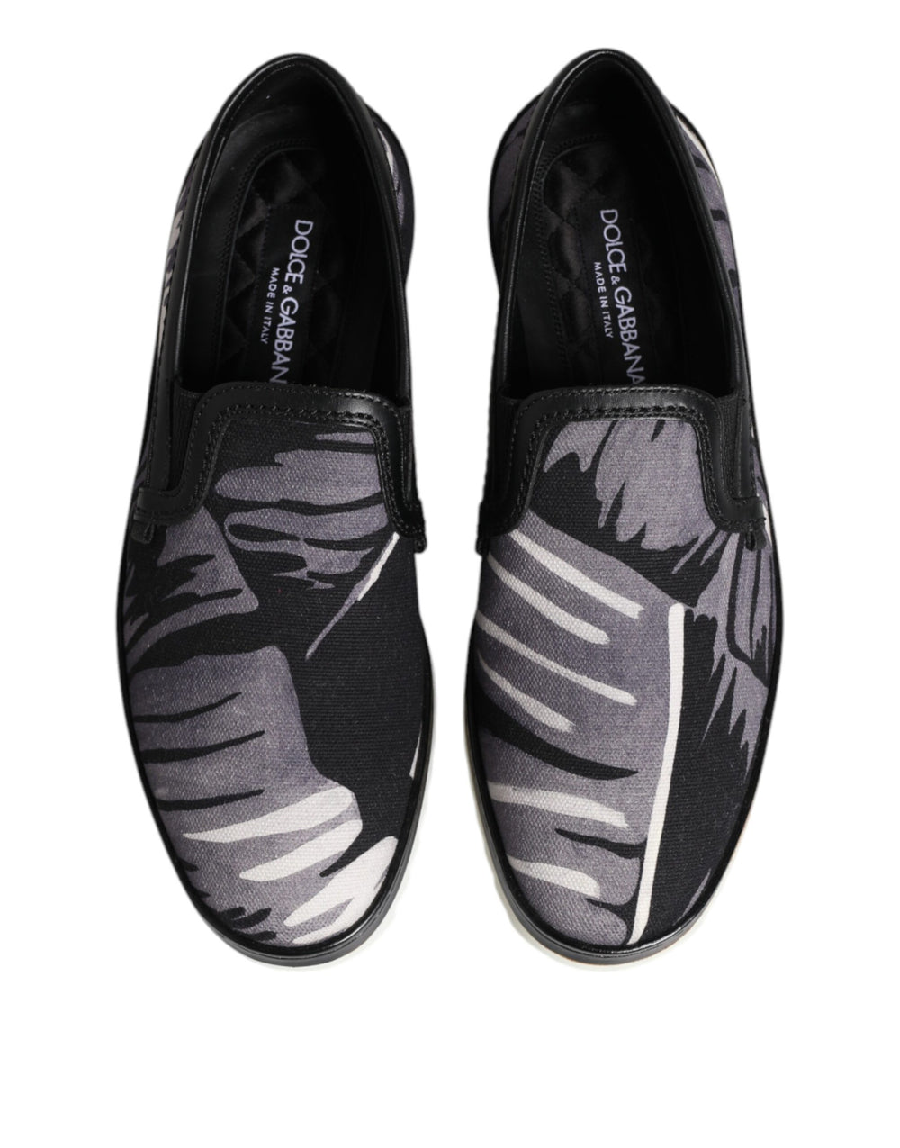 Dolce & Gabbana Tropical Slip-On Sneakers in Black
