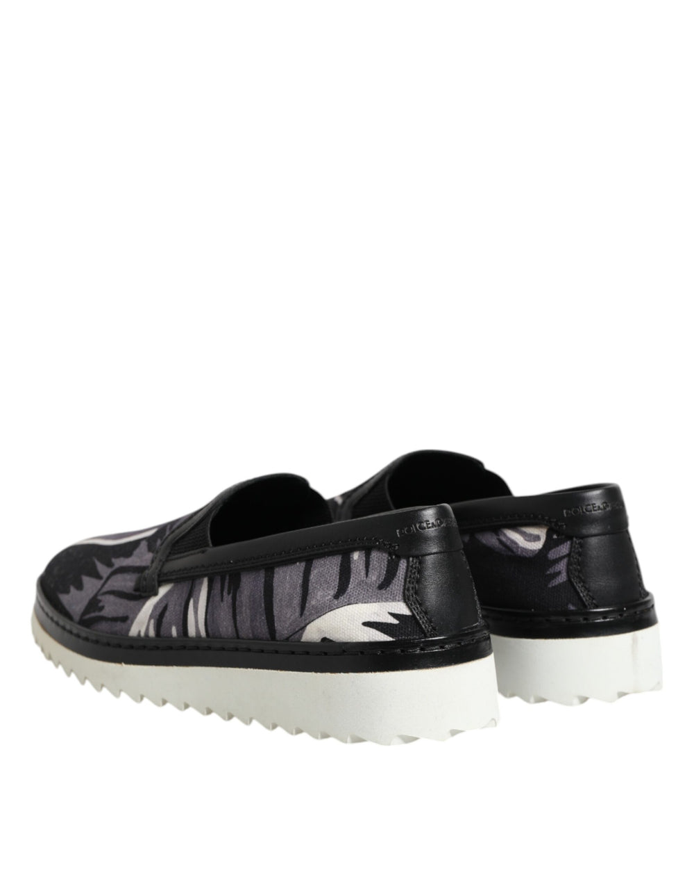 Dolce & Gabbana Tropical Slip-On Sneakers in Black