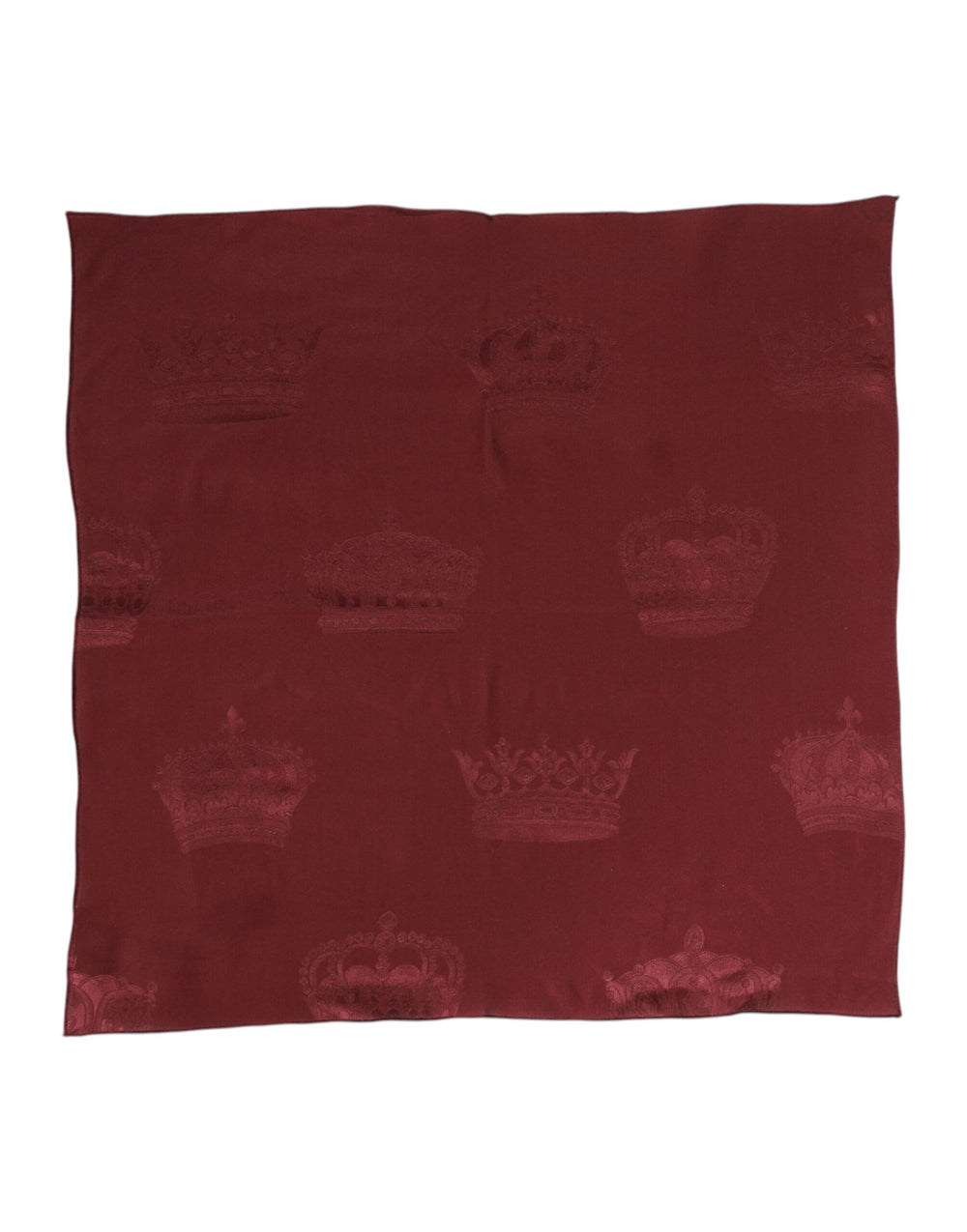 Maroon Silk Crown Square Men Foulard Scarf mens luxury fashion - Mens Edit