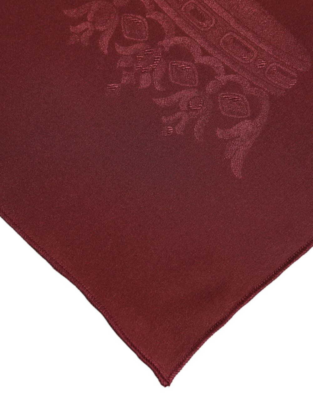 Dolce & Gabbana 100% Silk Foulard Scarf in Maroon