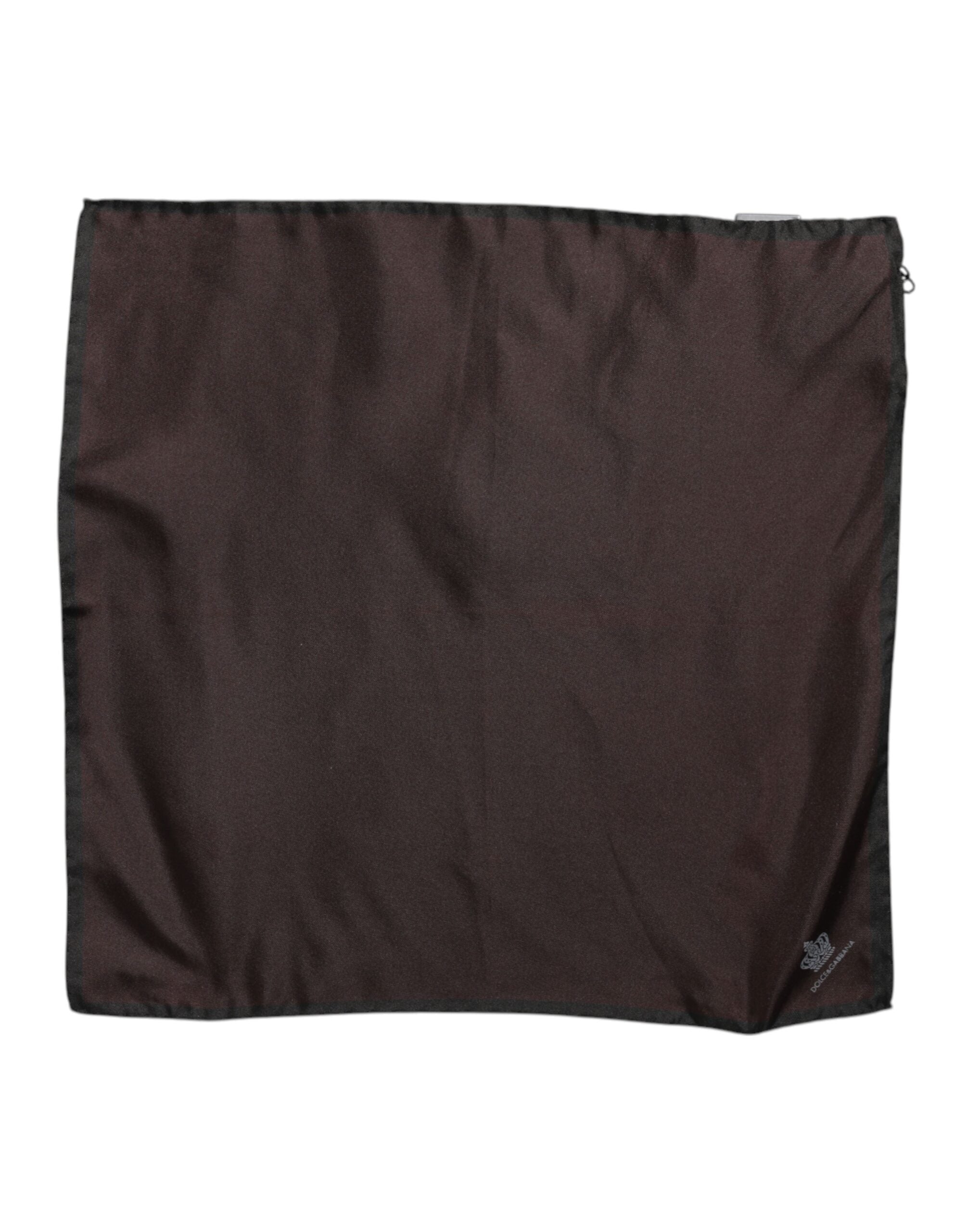 Dolce & Gabbana Τετράγωνο Foulard από 100% μετάξι σε Καφέ