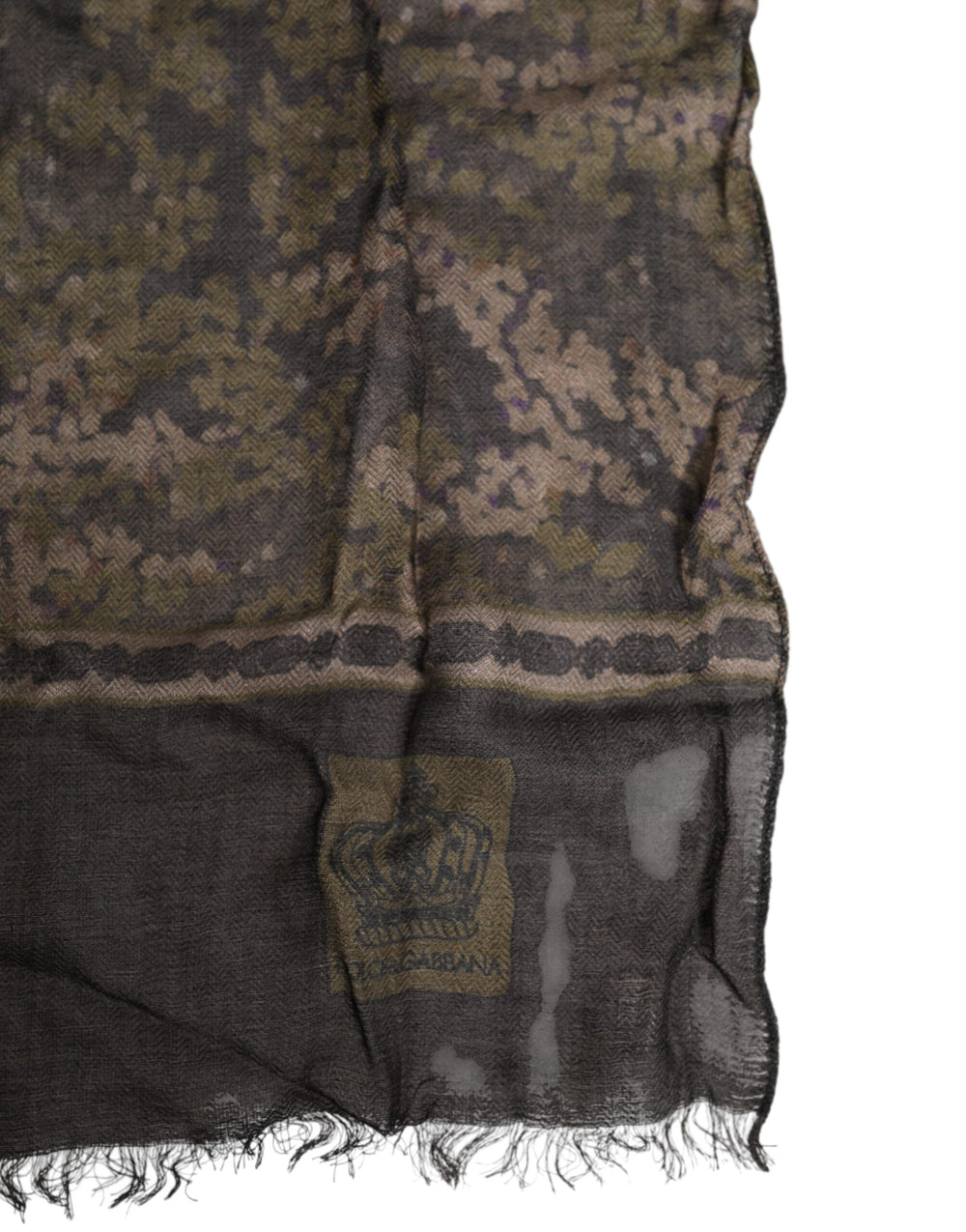 Dolce & Gabbana Camouflage Modal-Cashmere Scarf in Multicolour