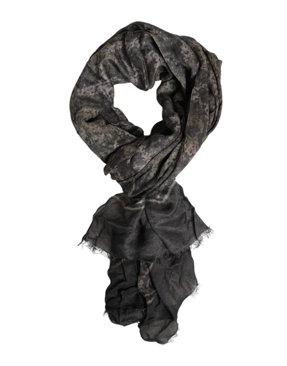 Dolce & Gabbana Camouflage Modal-Cashmere Scarf in Multicolour