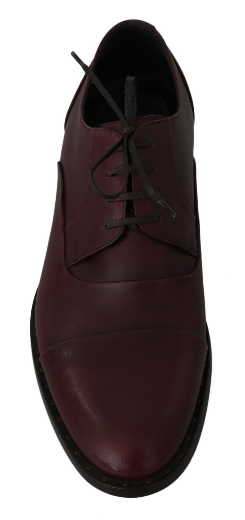 Dolce & Gabbana Leather Derby Shoes in Bordeaux