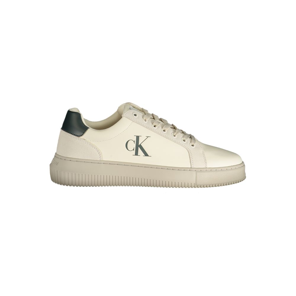 Calvin Klein White Polyurethane Sneaker