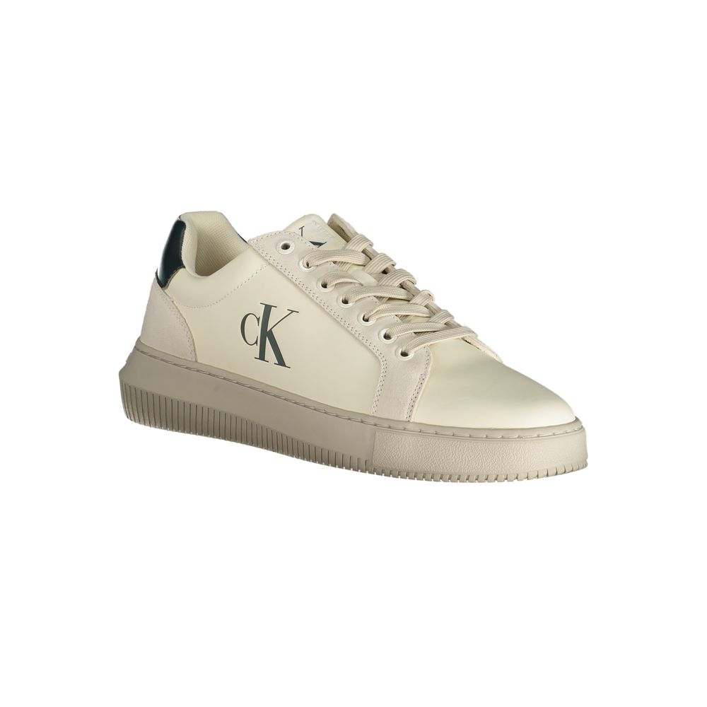 Calvin Klein White Polyurethane Sneaker