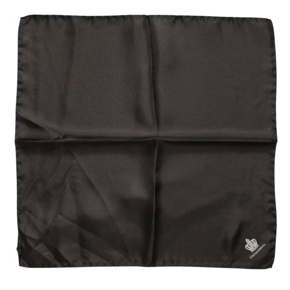 Dolce & Gabbana 100% Silk Square Foulard in Brown