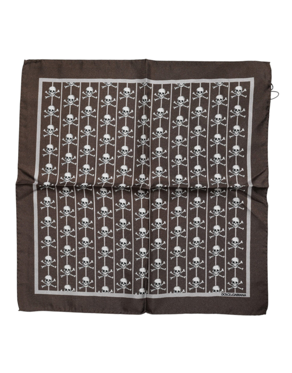 Brown Skull Silk Square Men Foulard Scarf mens luxury fashion - Mens Edit