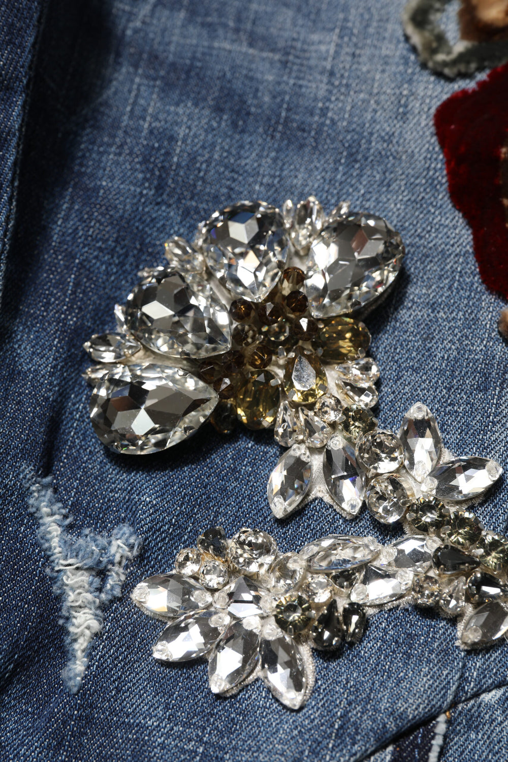 Dolce & Gabbana Rhinestone Embellished Skinny Jeans in Blue