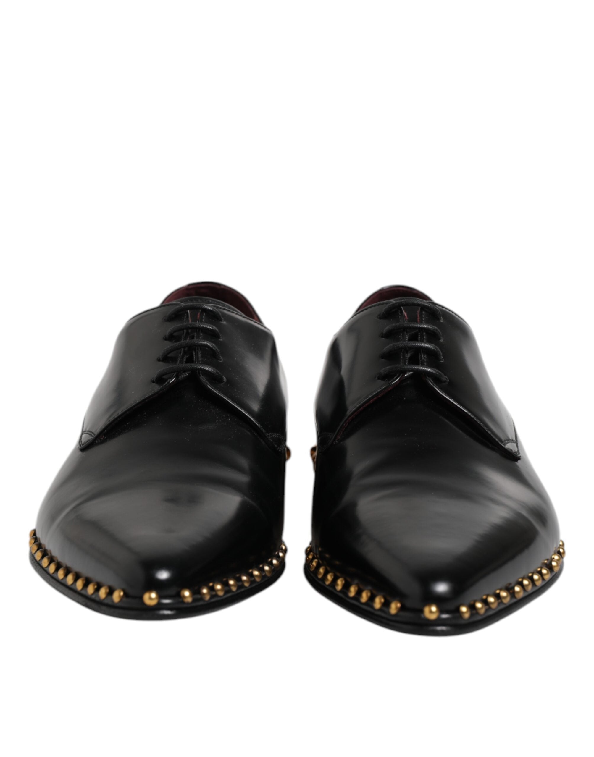 Dolce & Gabbana Derby Shoes από δέρμα μοσχαριού με καρφιά σε Μαύρο
