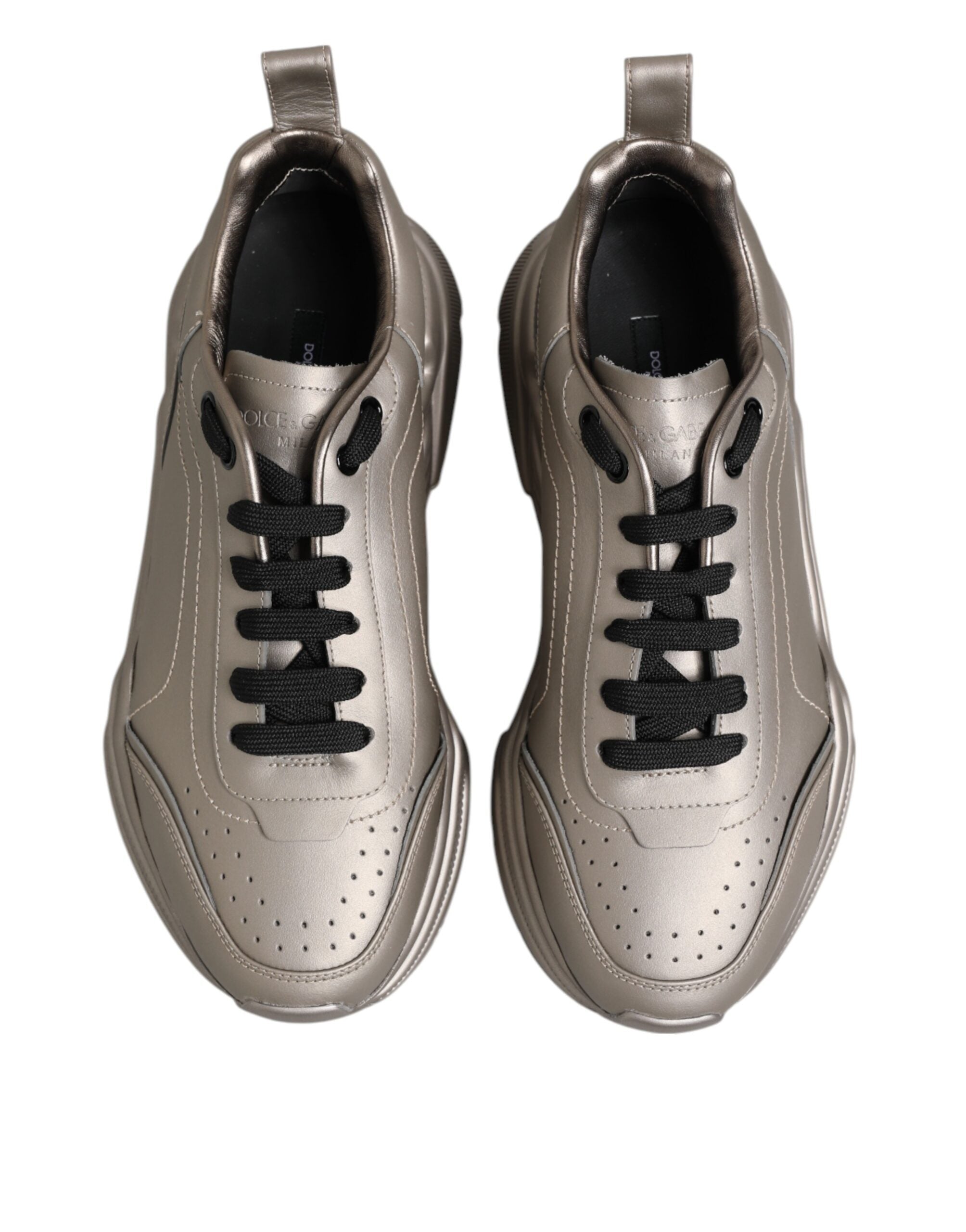 Dolce & Gabbana DAYMASTER Sneakers από δέρμα μοσχαριού σε Ασημί