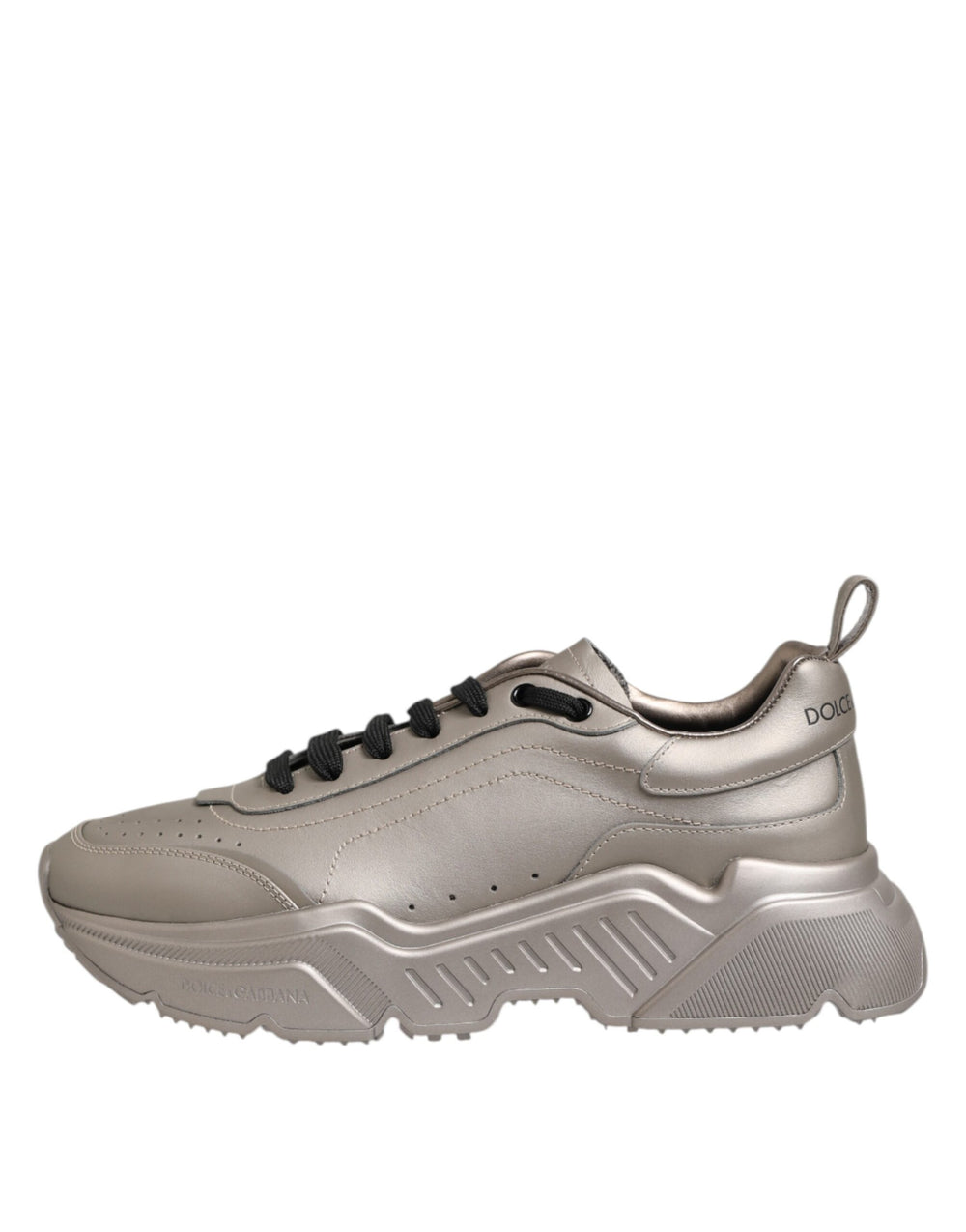 Dolce & Gabbana DAYMASTER Calf Leather Sneakers in Silver