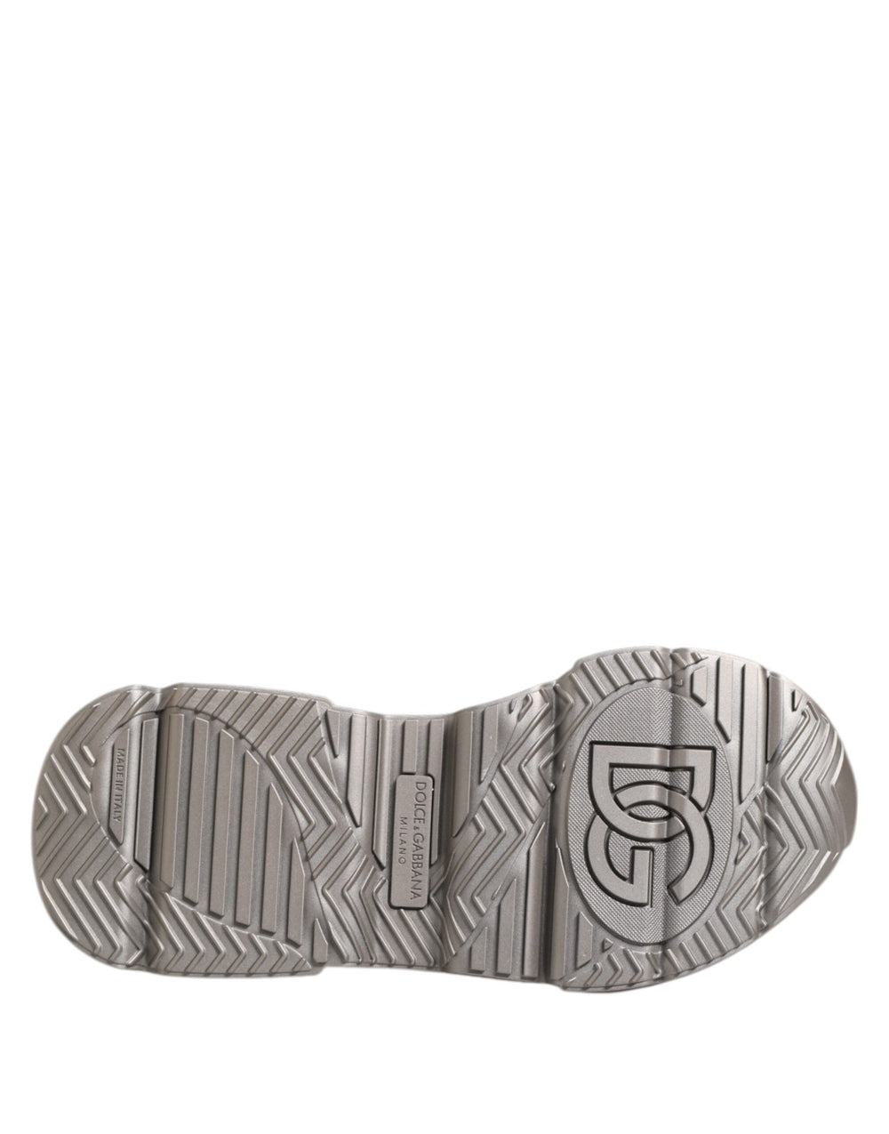 Dolce & Gabbana DAYMASTER Calf Leather Sneakers in Silver