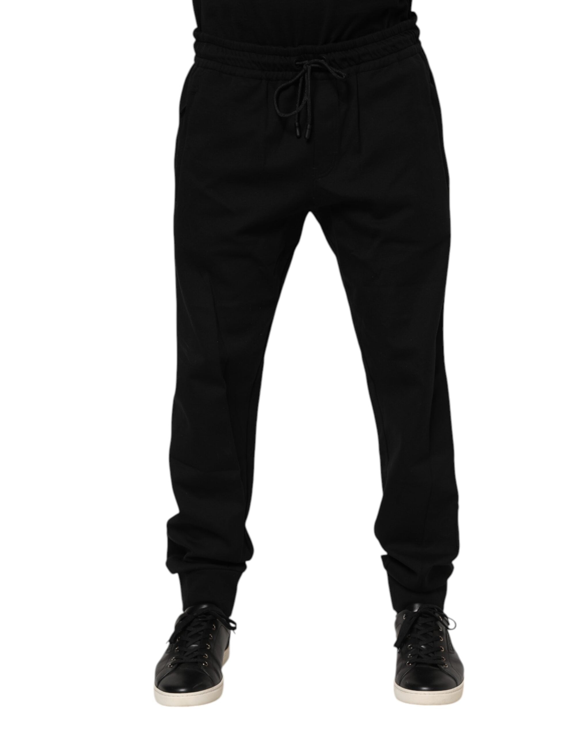 Black Cotton Men Jogger Sweatpants Pants mens luxury fashion - Mens Edit