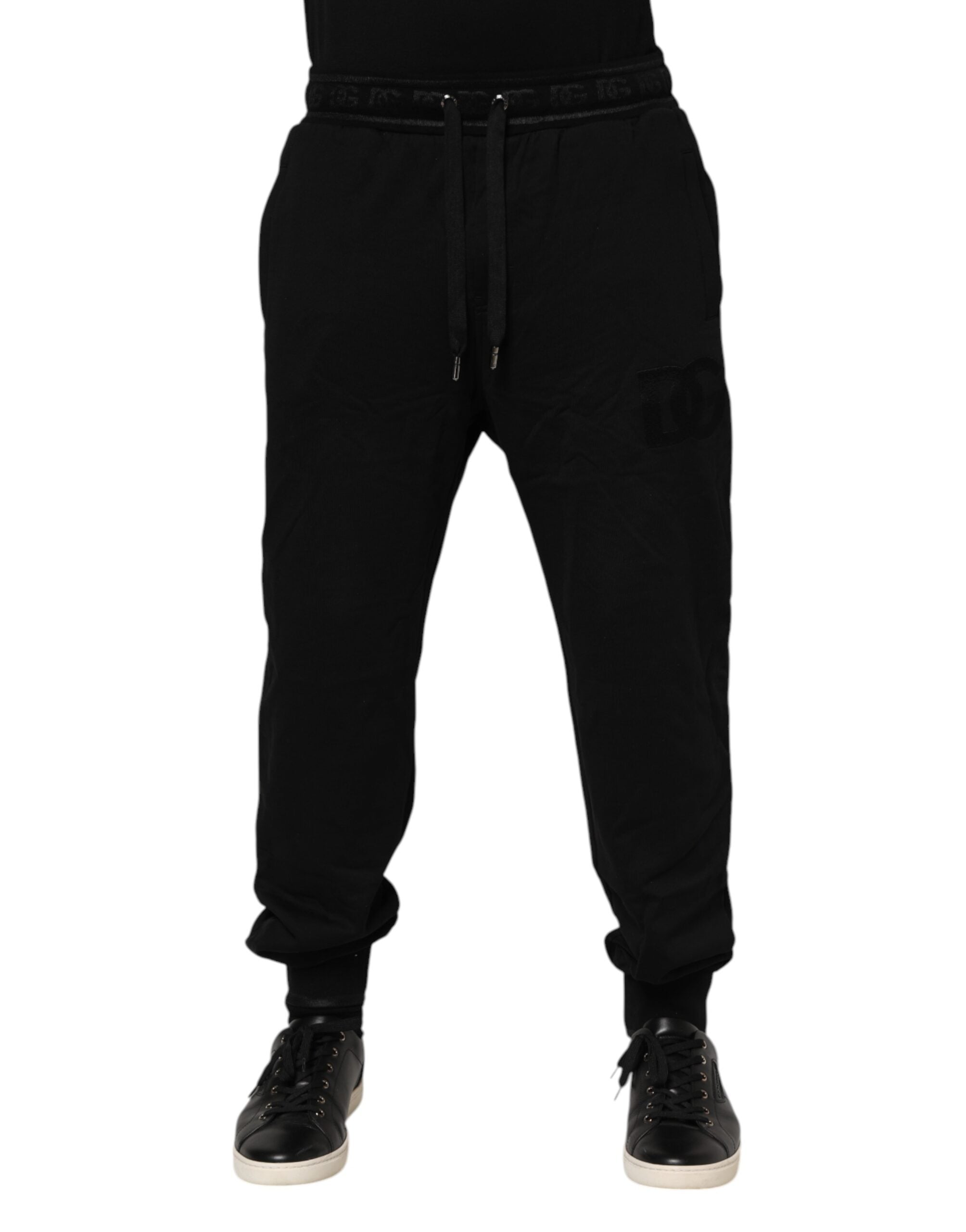 Dolce & Gabbana Βαμβακερό Jogger Παντελόνι σε Μαύρο