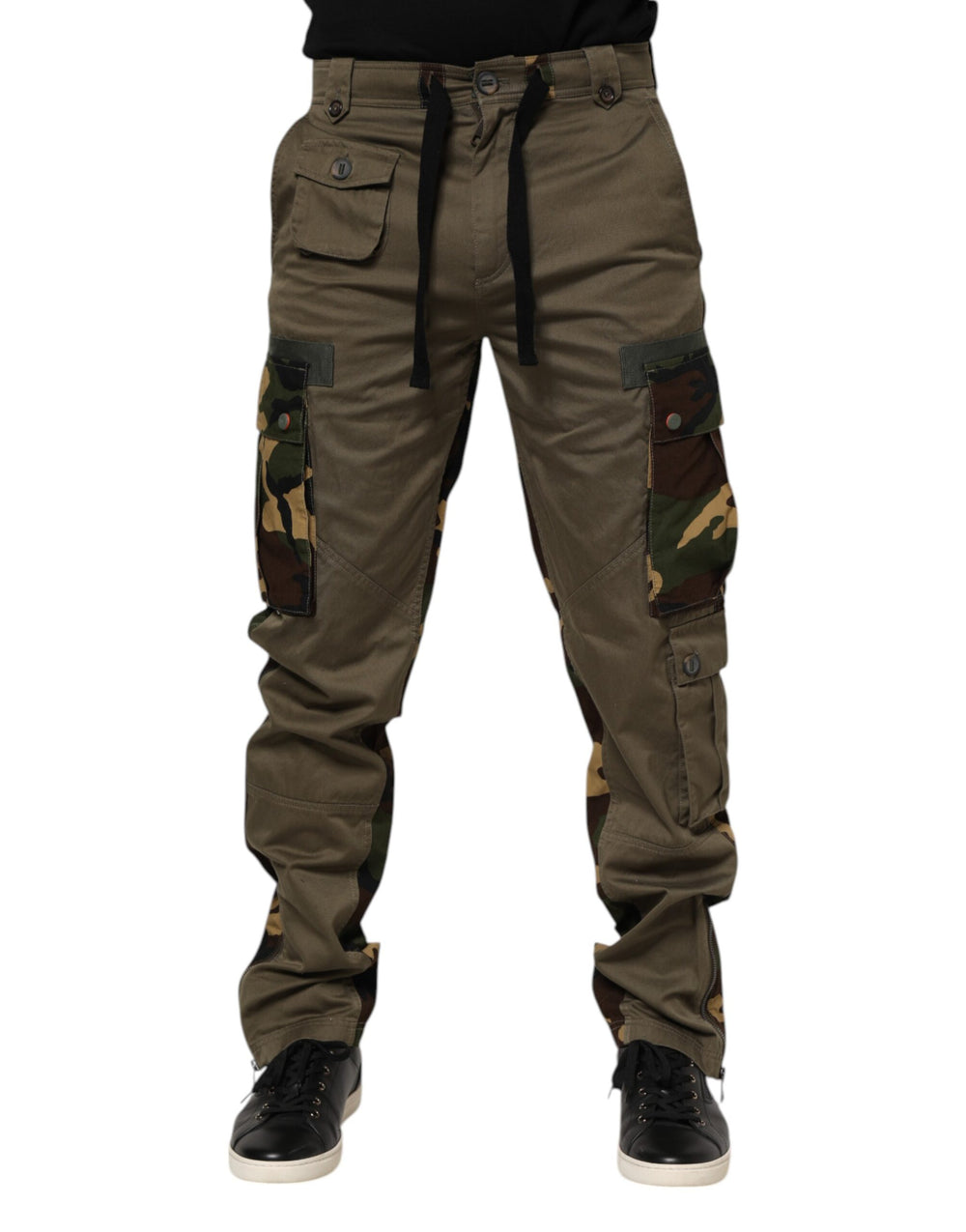 Dolce & Gabbana Cotton Camouflage Cargo Pants in Brown