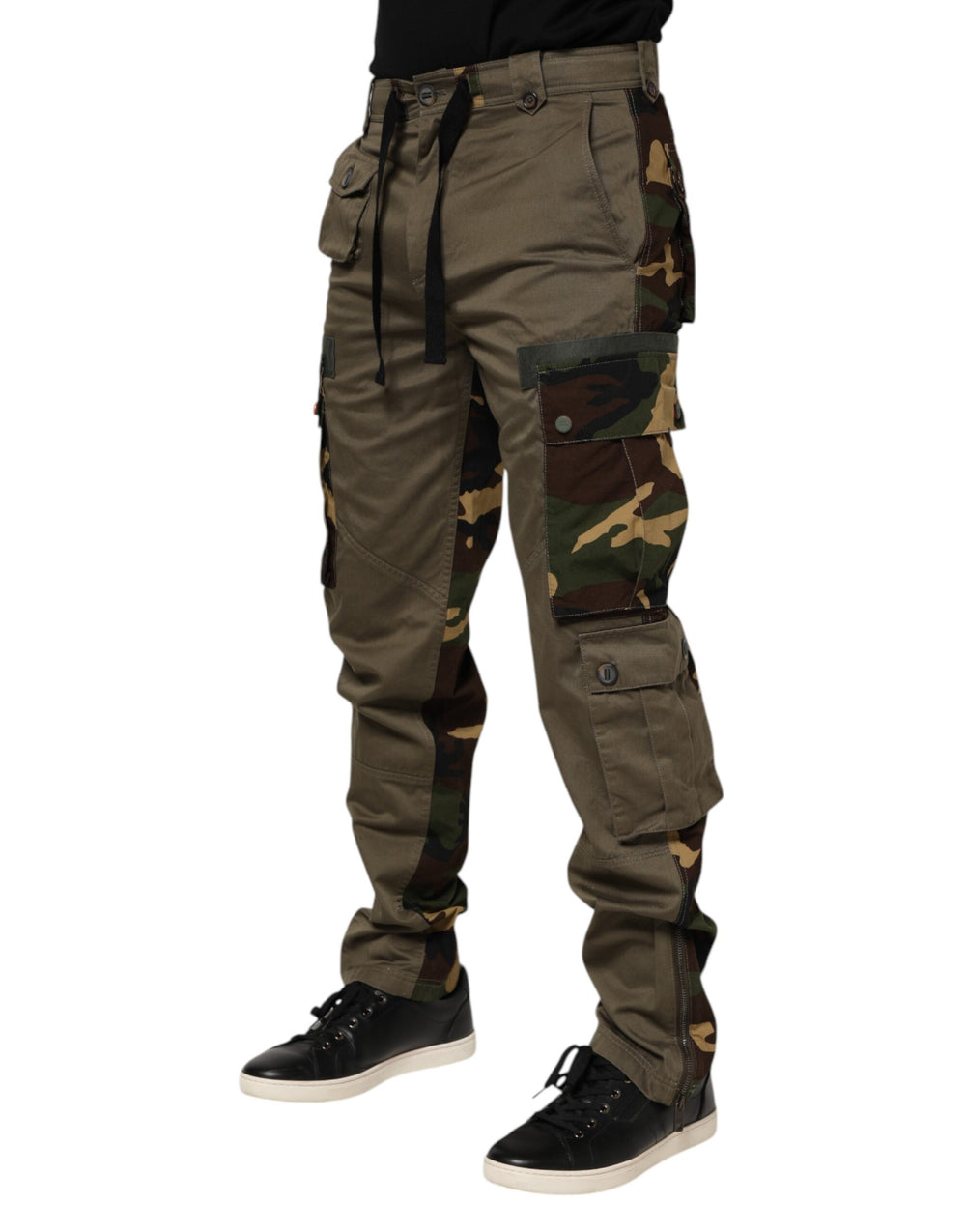Dolce & Gabbana Cotton Camouflage Cargo Pants in Brown