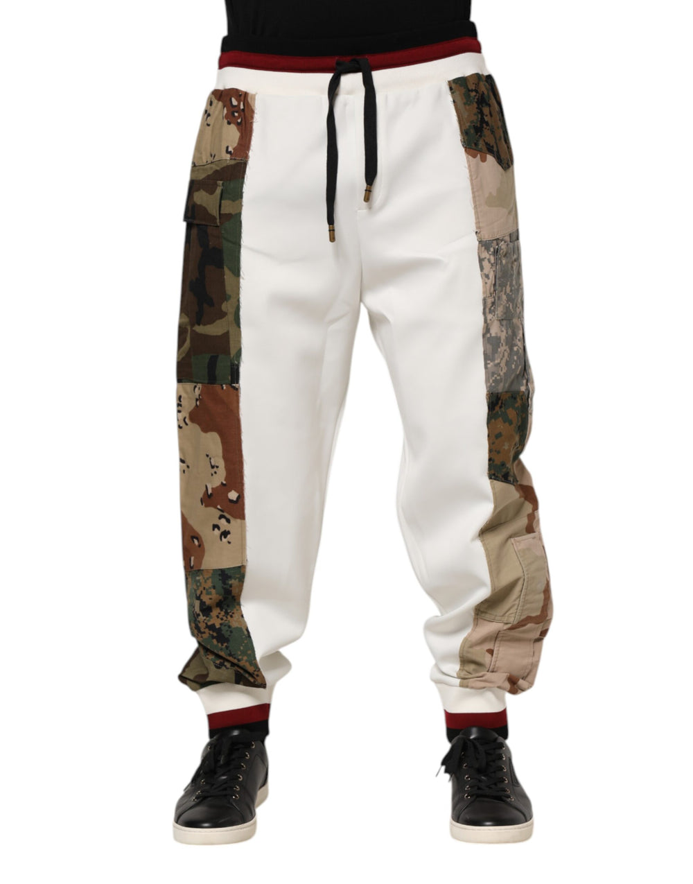 Dolce & Gabbana Patchwork Jogger Pants in White