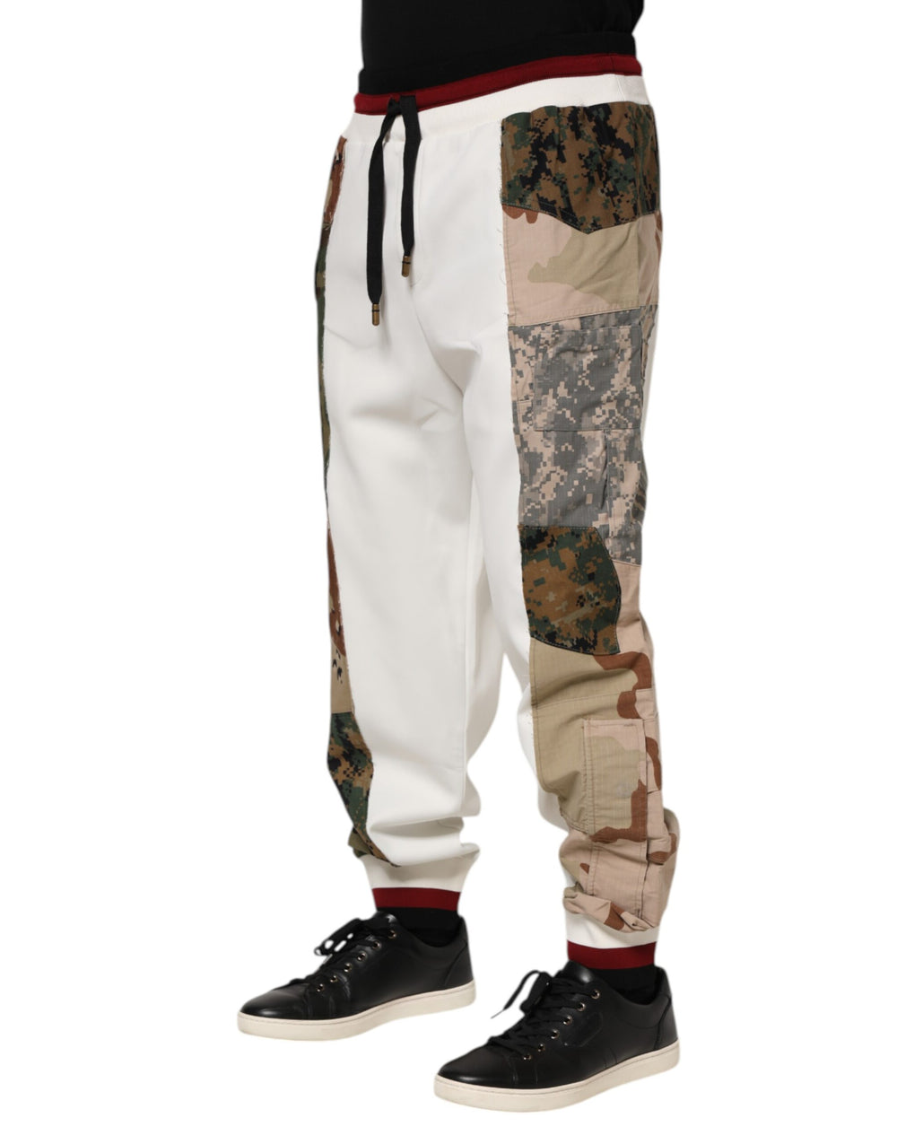 Dolce & Gabbana Patchwork Jogger Pants in White
