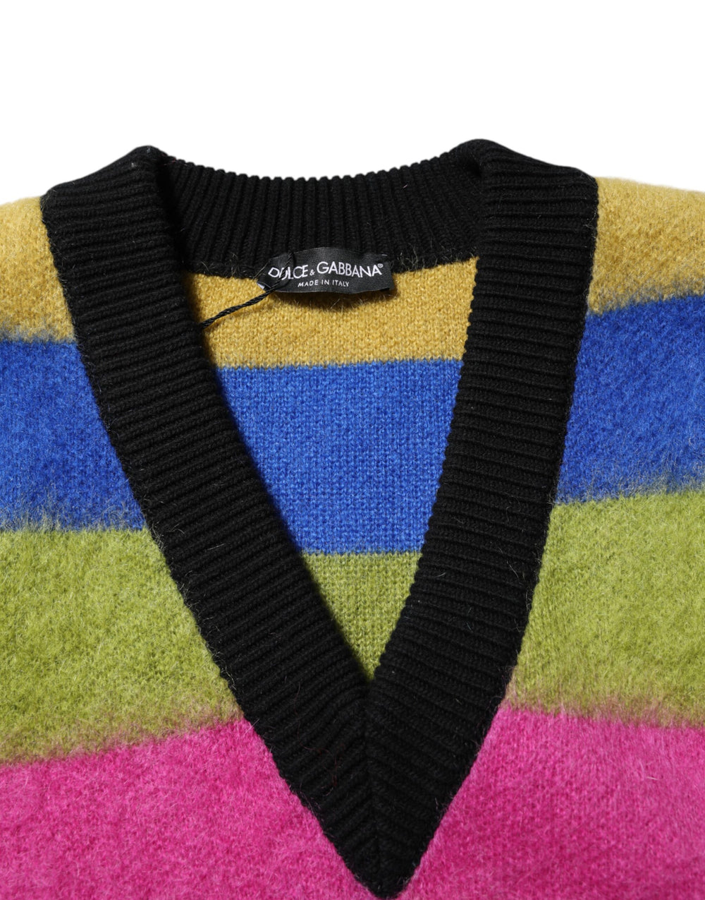 Dolce & Gabbana Glitch Design Pullover Sweater in Multicolor