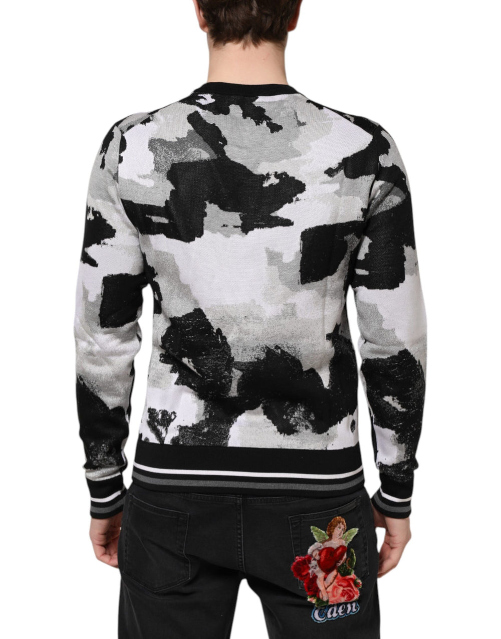 Dolce & Gabbana 100% Silk Pullover Sweater in Multicolor