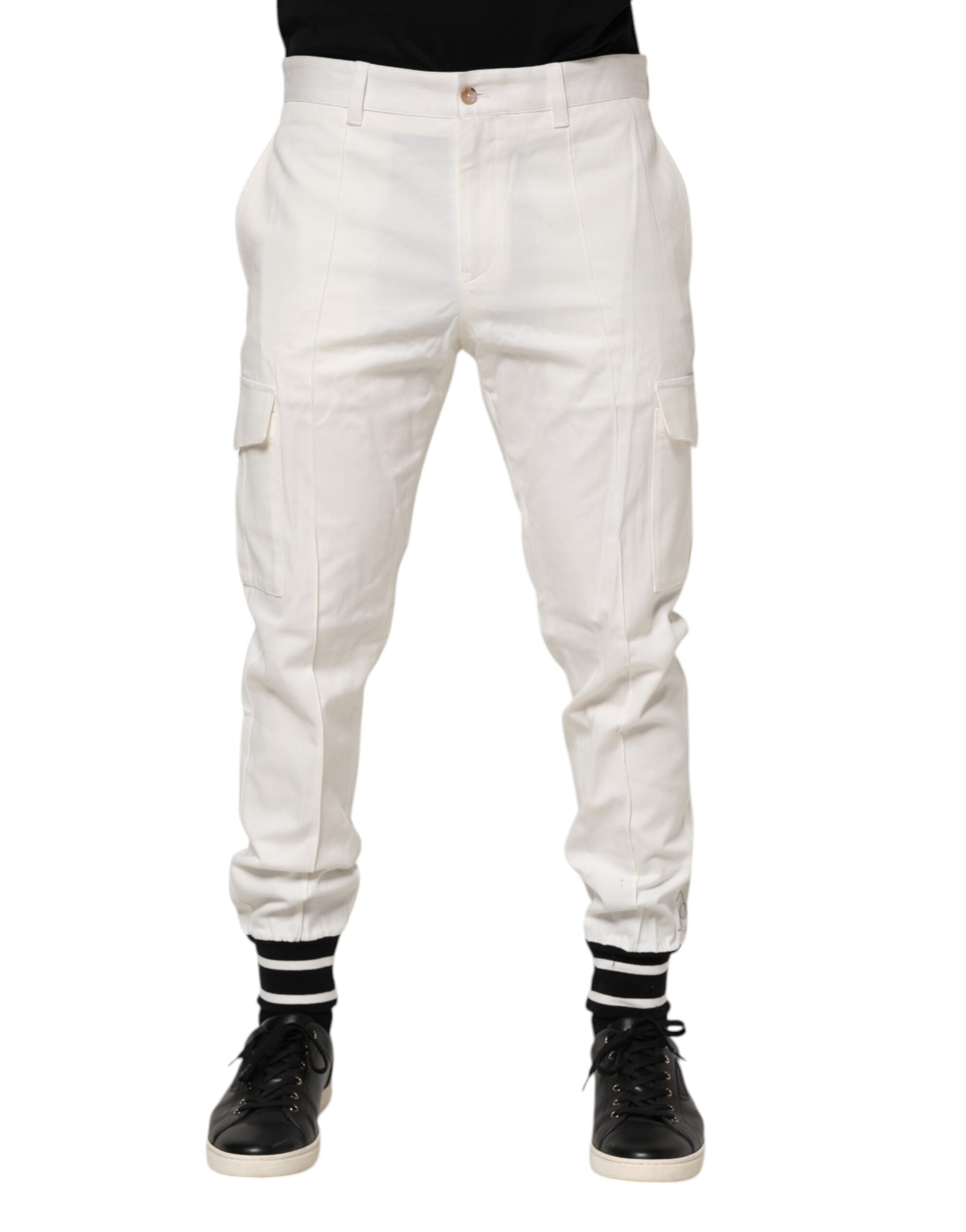 Dolce & Gabbana Cotton Jogger Cargo Pants in White