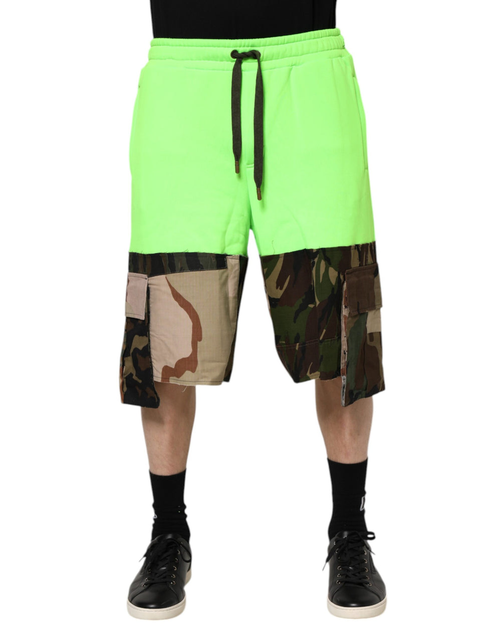 Dolce & Gabbana Cotton Cargo Bermuda Shorts in Green