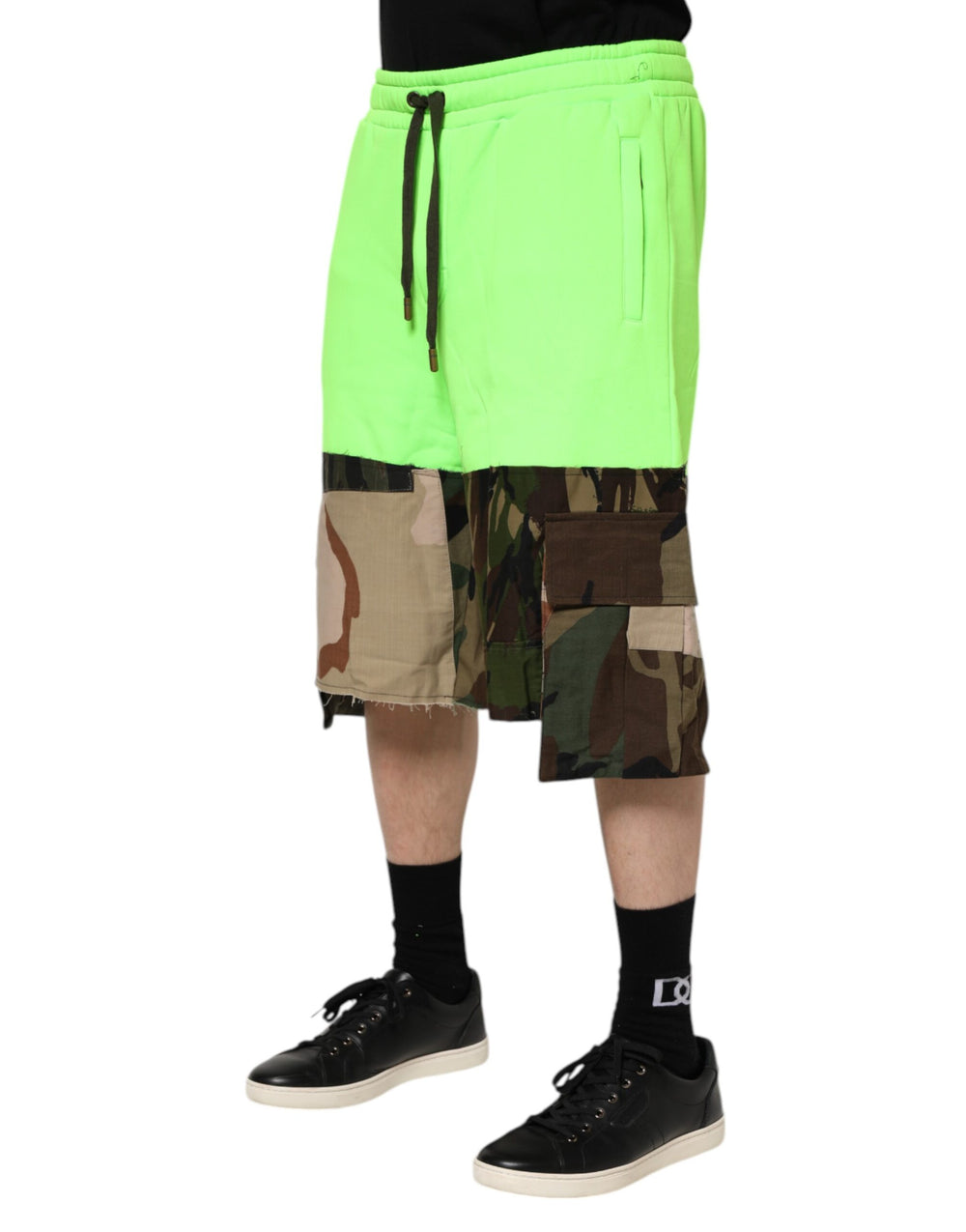 Dolce & Gabbana Cotton Cargo Bermuda Shorts in Green