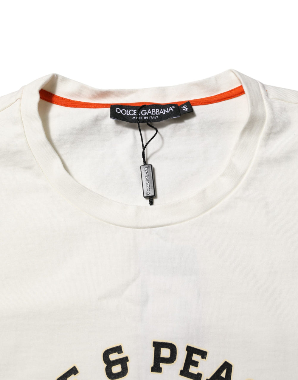 Dolce & Gabbana Graphic Print Cotton T-shirt in White