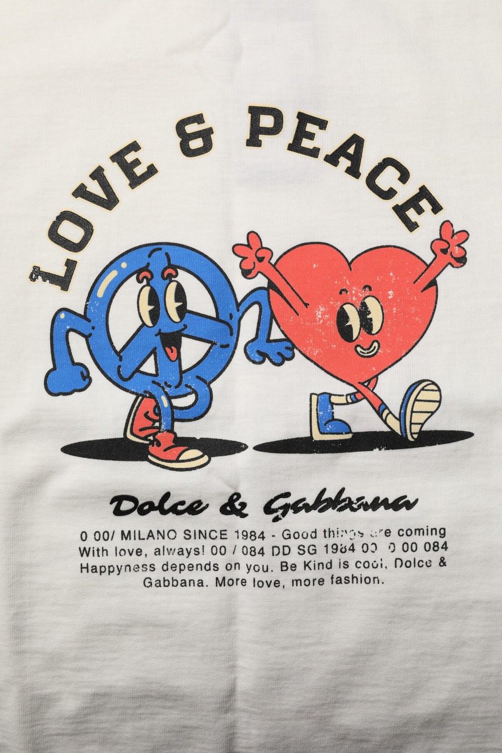Dolce & Gabbana Graphic Print Cotton T-shirt in White