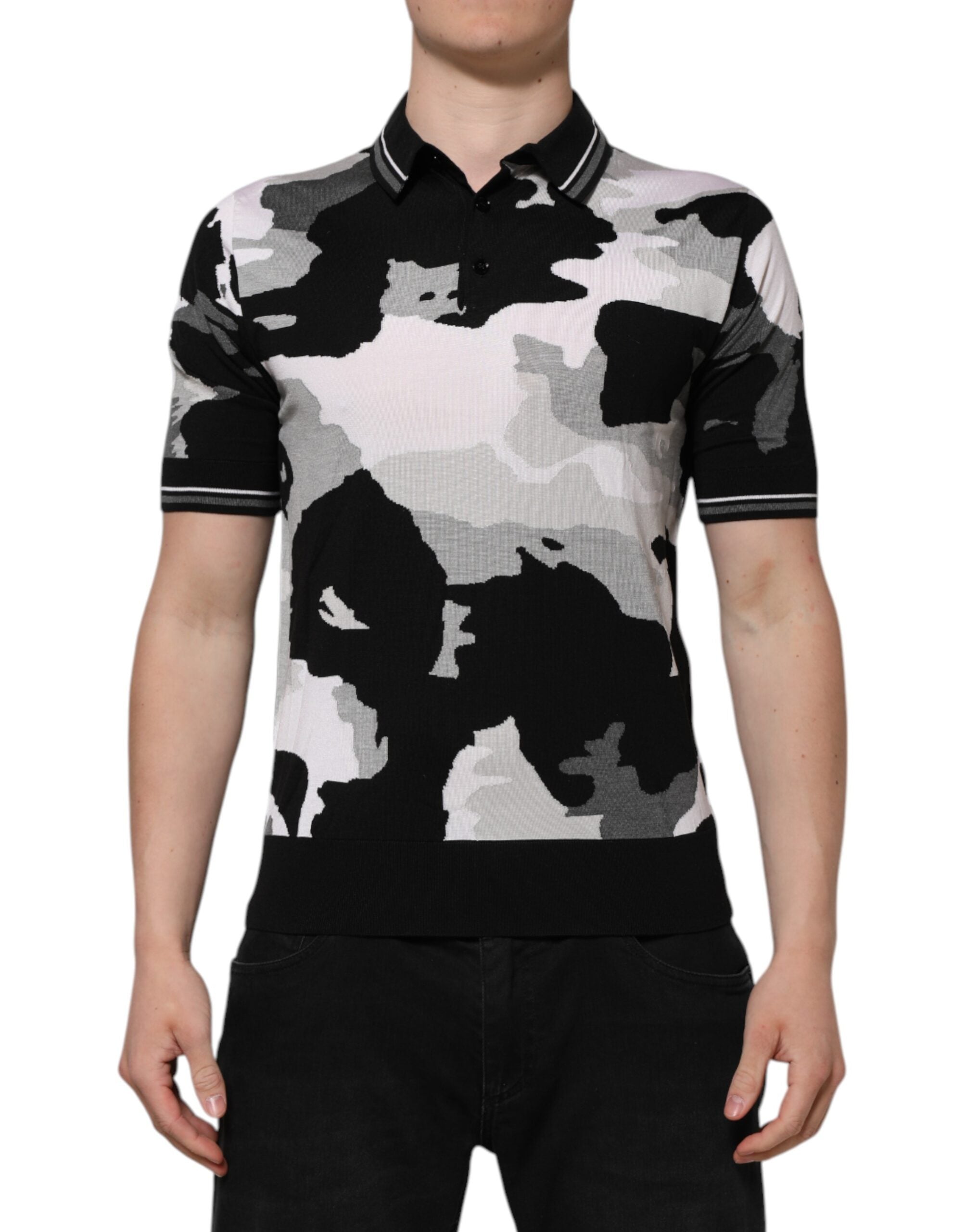 Dolce & Gabbana Polo από 92% Μετάξι σε Multicolor Camouflage