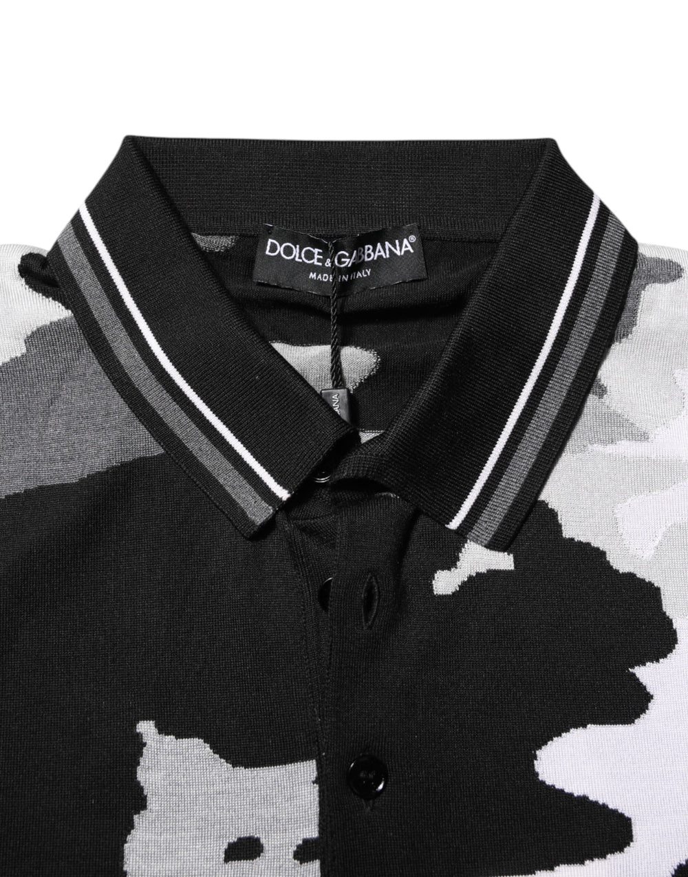 Dolce & Gabbana Silk Polo Shirt in Multicolor Camouflage