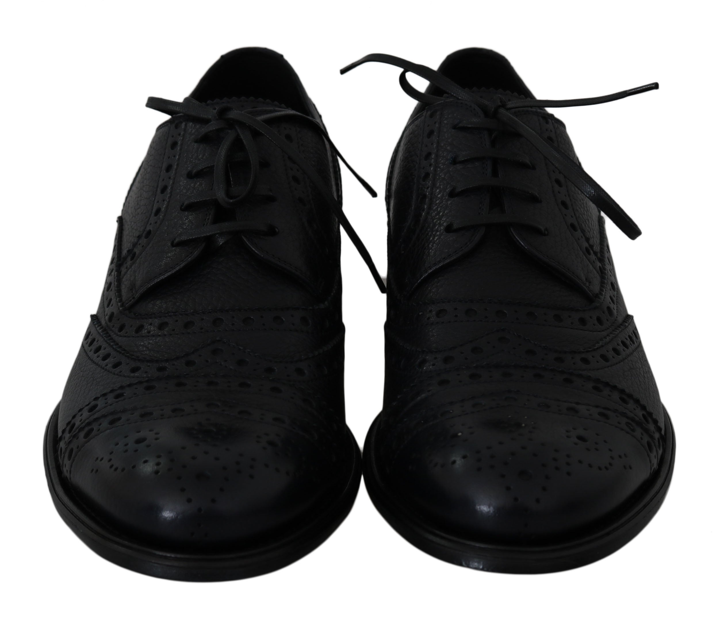 Blue Leather Wingtip Oxford Dress Shoes mens luxury fashion - Mens Edit