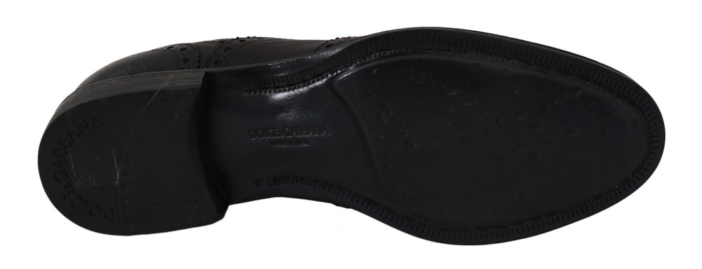 Dolce & Gabbana Leather Wingtip Derby in Dark Blue