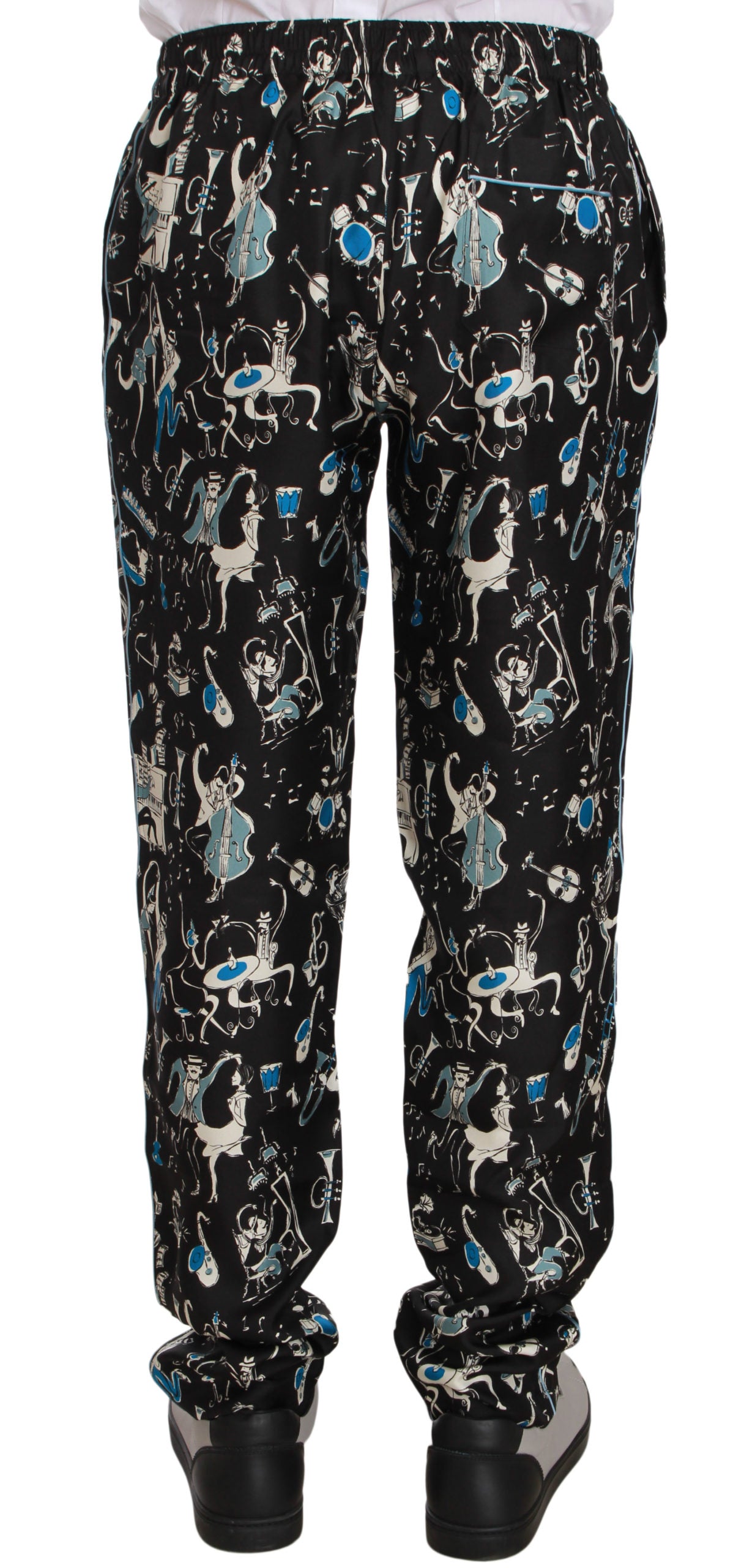 Black Musical Instrument Sleepwear Pants mens luxury fashion - Mens Edit