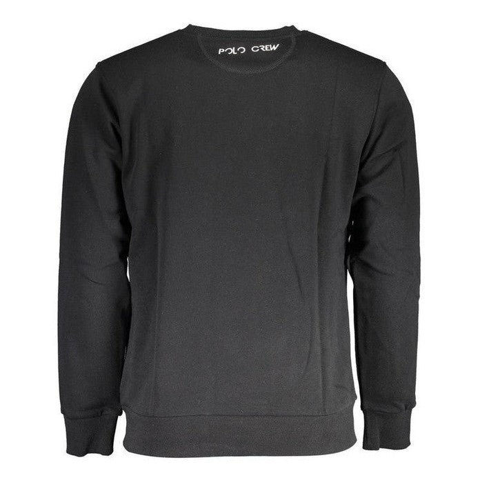 La Martina Cotton Crew-Neck Sweater in Black
