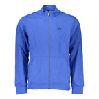 La Martina Blue Cotton Men's Embroidered Jersey Sweatshirt - Designer | Mens Edit
